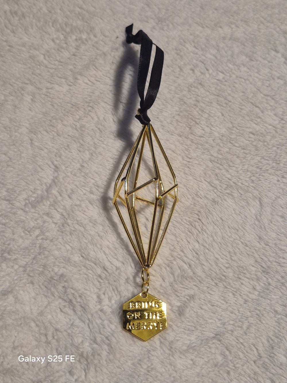 Hallmark Dayspring Candace Cameron Bure Geometric Diamond Metal Ornament